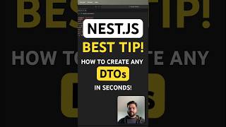 NestJS Trick to CREATE DTOs in Seconds! Class Transformer & Validator #programming #shorts