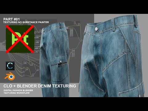 CLO3D to Blender - Texturing NO Substance Painter - Texturing workflow Basic Set up and Clo3d Export
