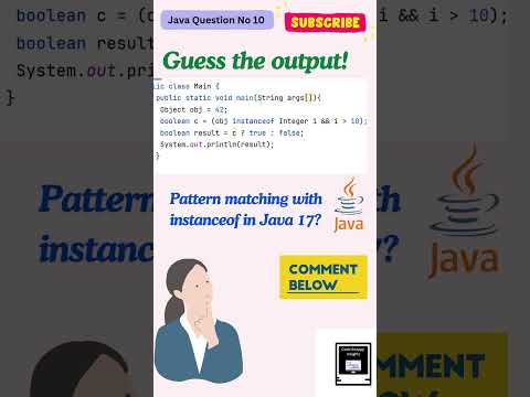 Java Interview Question No 10 | Java 17 Pattern Matching with instanceof Explained in 60 Seconds!  🚀