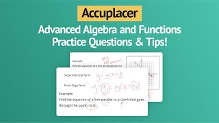 Accuplacer Math | Advanced Algebra and Functions
