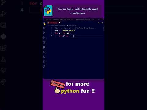 for in loop with break and continue using python