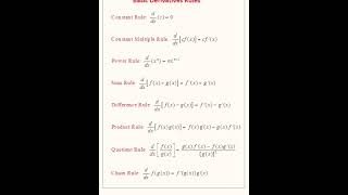 Basic derivatives rules || calculus || derivatives