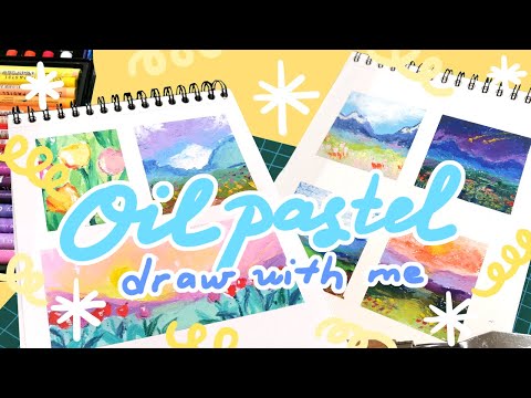 【Draw with me #16】Trying New Oil Pastel | Paul Rubens | Sennelier | Mungyo |