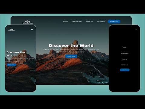 How to Build a Modern Website using HTML, CSS and JavaScript | Fully Responsive Web Design