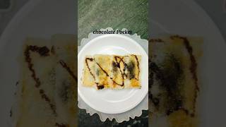 Chocolate bread Pocket recipe | chocolate and bread recipe #shorts #shortsfeed