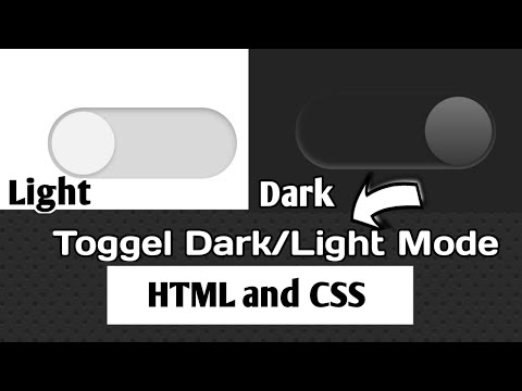 Creat Toggle Dark/Light Mode Button In Html and Css.