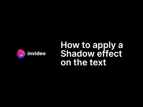 How can I give a Shadow effect to my text