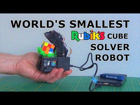 DIY Word's smallest Rubik's cube solver robot