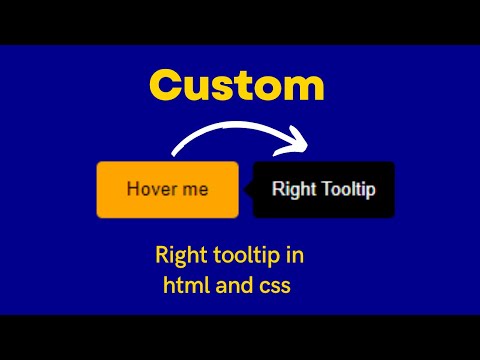 Custom right tooltip using html and css tooltippurecss