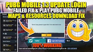 After 1.3.0 Update Pubg Mobile MAPS,RESOURCES DOWNLOAD Fix | PUBG NETWORK ERROR FIX😍