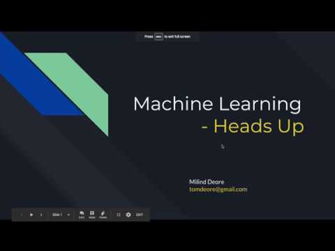 WebPreso - Machine Learning Headsup