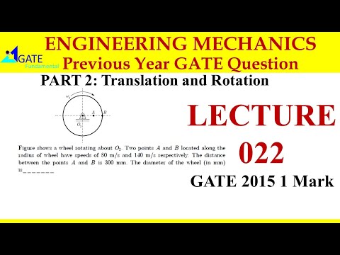 GATE 2015 2 MARKS Engineering Mechanics Previous Year Question