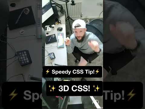 ⚡️ Speedy CSS Tip!⚡️ #2 Going 3D With CSS #Shorts #WebDevShorts