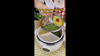 Easy cooking tips!  6 dishes, 1 pot, 30 mins! HAP 3 compartment pressure cooker