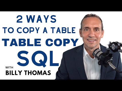 Create a copy of a SQL Table.