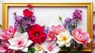 Quiet Charm | Relaxing Flowers in Decorated Style | Silent Background
