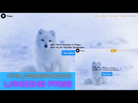HTML , CSS LANDING PAGE TUTORIAL