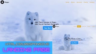 HTML , CSS LANDING PAGE TUTORIAL