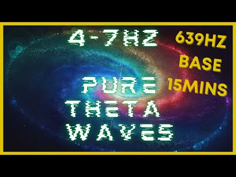 15 mins 4-7hz PURE Theta Waves | 639hz Base | Binaural Beats | CIA Hemi Sync | Astral Projection