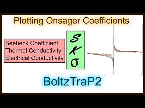 BoltzTraP2 Tutorial | Plotting Onsager Coefficients (conductivities, Seebeck coefficient)