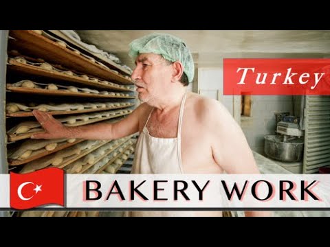 the Historical bakery in Istanbul built in 1840 with a huge wood fired oven | Bread making in Turkey