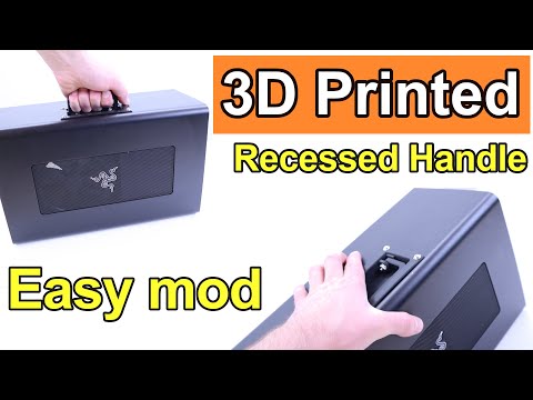 3D Printed Recessed Handle, easy MOD for computers & electronics