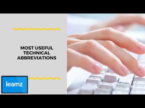 Most Useful Technical Abbreviations