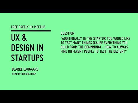 Preely Meetup - UX & Design in starups. Behind the talk