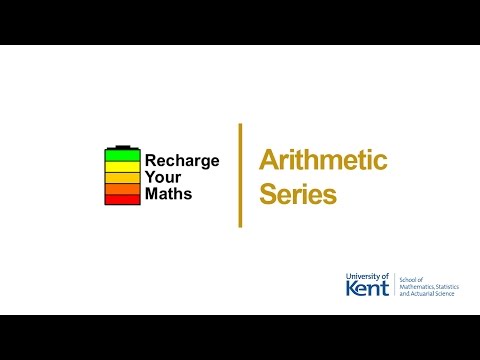 Recharge Your Maths | Level 1 Arithmetic and Geometric Series | Arithmetic Sequences