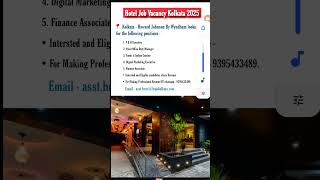 Hotel Job Vacancy at Kolkata 2025 #shorts #hoteljobs #kolkatajobs