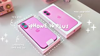 🌸 iPhone 16 Plus in pink 🩷 buying a new phone, asmr aesthetic unboxing (2025) 🎀