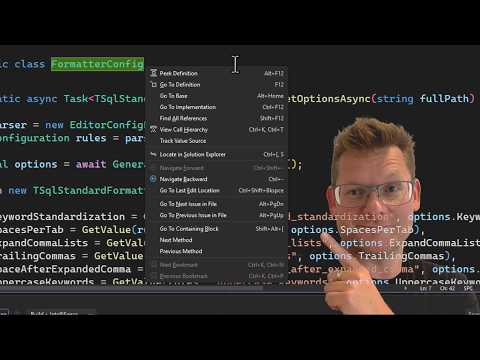 Use the hidden navigation menu in Visual Studio