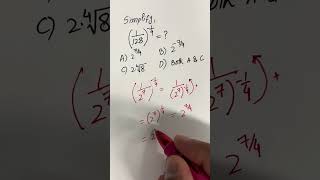Exponent Math Simplification #exponenttricks #exponents #power #simplify #themathscholar23  #maths
