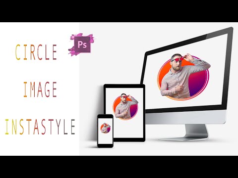 Photoshop Manipulation Tutorial for Beginners I Circle image Instastyle