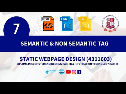 STATIC WEB PAGE DESIGNING  | HTML | PART 07 | MATERIALS POINT