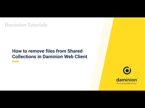 How to remove files from Shared Collections in Daminion Web Client