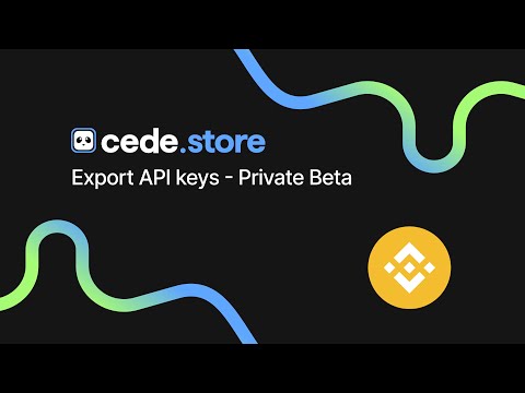Binance - API setup