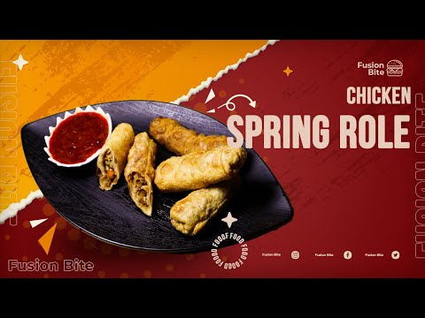 😋Restaurant Style Chicken Spring Rolls Recipe 🐔🔥| Homemade Chicken Kathi Roll
