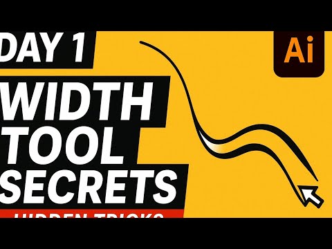 Day 1: Width Tool Secrets in Adobe Illustrator | Hidden Tricks Urdu Tutorial