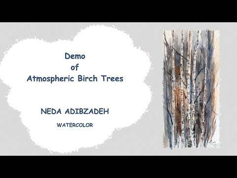 How to Paint Atmospheric Birch Trees | watercolor