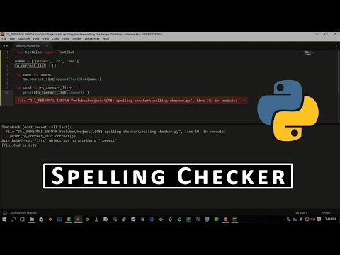 Spelling Checker Program Using Python | Beginner Tutorial