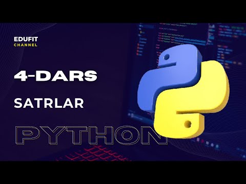 4-dars | Python | Satrlar ustida amallar bajarish