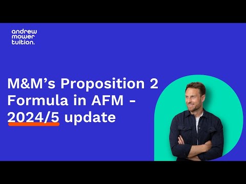 ACCA AFM - NEW FORMULA in 2024/5! Modigliani and Miller (M&M) Proposition 2 Formula Sheet Update