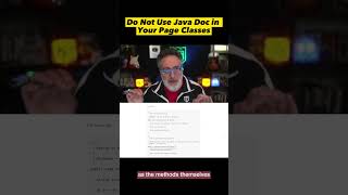 ❌Do Not Use Java Doc in Your Page Classes❌