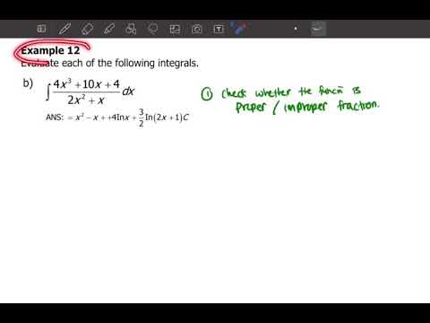 Partial Fraction [Improper Fraction] Example 1