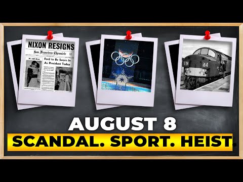 What Happened on August 8? Nixon Quits, Epic Train Heist & Olympic Shock