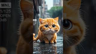 When the weather match your mood. 🌧️😿 #ai #cat #techmeetsart #viralvideo