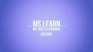 MS Learn Bot v1.0 demonstration video.