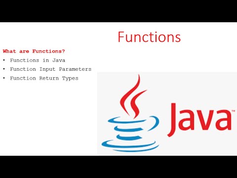Functions in JAVA| Function Input Parameters| Function Return Types