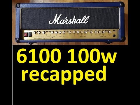 Marshall 6100 100w. Crackly and distorted. Recapped and resolved